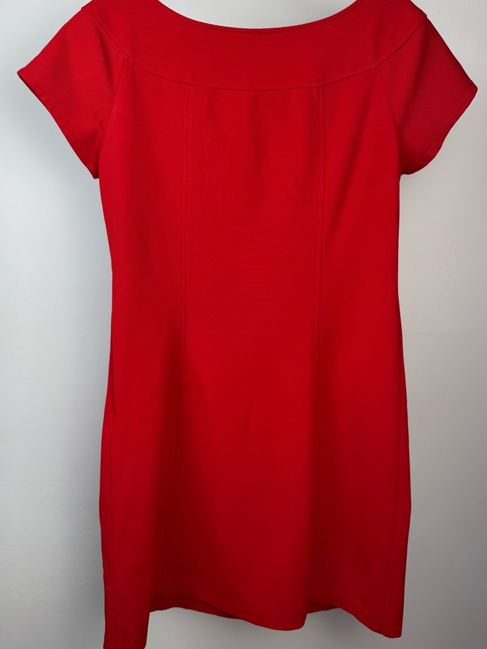 Red Madison Leigh Sheath Dress Size 8 Elegant Cocktail Work Office - Picture 2 of 6